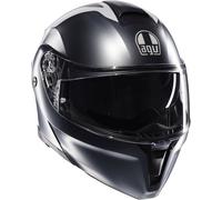 casque modulable agv streetmodular resia - gris / rouge XS