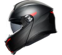 AGV Tourmodular Frequency, casque à bascule S Mat Gris Foncé/Rouge/Gris Mat Gris Foncé/Rouge/Gris