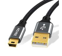 AGVEE Câble de charge mini USB de rechange pour tablette Leapfrog Kids, LeapPad 3/Platinum/Ultra Xdi/Ultra Kids, LeapReader Pen, OneTouch Verio IQ, gris foncé