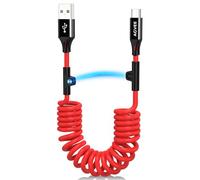 AGVEE Câble spiralé USB-A vers C pour téléphone portable FAOC-BR57