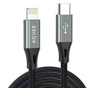 AGVEE Lot de 2 câbles USB-C vers Lightning ultra longs de 4,6 m pour iPhone 14 vers 5S