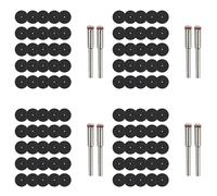 Agwuoetr 100 PièCes Séries 32Mm Meule avec Mandrins pour Outils Rotatifs Résine Disque de Coupe Mini Lame de Scie Circulaire Roue de Coupe Rotative