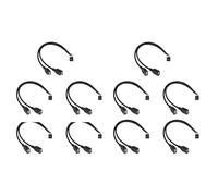 Agwuoetr 10pièces 30Cm 10 Broches Carte Mere en- Feminin A 2 Ports Double USB 2.0 Adaptateur Male Y Cable Separateur (10 Broches / 2Am)