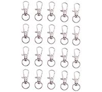 Agwuoetr 120 Pcs Métal Homard Déclencheur Pivotant Fermoir Crochets Clip Boucle Faire Arts Artisanat Porte-Clés Porte-Clés 35mm
