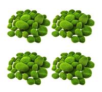 Agwuoetr 128 Pièces 5 Tailles de Roches de Mousse Artificielle Décoratives Boules de Mousse Verte Faux Décor de Mousse pour Jardins D'Arrangements Floraux