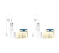 Agwuoetr 12X Capteur Tactile Sous L'Éclairage de L'Armoire Bande LED COB à Intensité Variable Adaptée à la Chambre à Coucher, à L'Armoire, au Contour de la Cuisine Intérieure, Prise UE