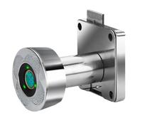 Agwuoetr 138-32 Verrouillage D'Empreinte Digitale Sans Poinçonnage Verrouillage de Porte Électronique à Faible Consommation D'Alimentation avec Lampe Tricolore pour L'Empreinte Digitale en Argent de B
