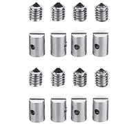 Agwuoetr 16 Pièces Séries Mamelons de Câble sans Soudure en Métal 5mm Accélérateur avec Vis pour Moto Scooter Quad Tondeuse Outil de Style de Voiture