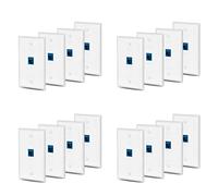 Agwuoetr 16X Cat6 Prise Murale Ethernet 1 Port RJ45 Réseau à Coupleur Mural Plaque Jack Blanc et Bleu
