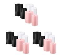 Agwuoetr 18 Pièces Séries Inserts de Gobelet en Mousse pour Retourneur de Tasse pour Gobelet en PVC de 3/4 Pouces de 10 à 40 Onces (Noir/Blanc/Rose)