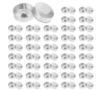 Agwuoetr 200 Ensembles de Tasses de Bougies Chauffe-Plat en Aluminium, Étui Vide, Conteneurs de Cire de Bougie avec Mèches de Bougie pour Bricolage de Bougies Artisanales
