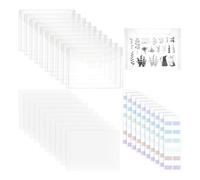 Agwuoetr 20sets Clear Stamps de Rangement Pocket de Rangement de Tampons pour le Scrapbooking