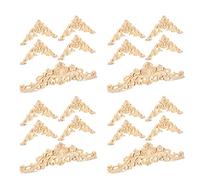 Agwuoetr 20X Appliques en Bois Onlays Appliques Décoratives en Bois Bricolage Appliques en Bois pour Miroir Lit Porte Armoire Armoire Meubles