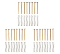 Agwuoetr 24 Pieces M3x30MM Pick-Up de Guitare Electrique de Humbucker Reglage L'Hauteur Vis et Ressort - Or