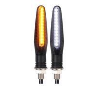 Agwuoetr 24LED Feux de Signalisation de Moto, Indicateurs Dynamiques Blancs et Ambrés Arrière Clignotant Clignotant pour Moto