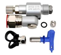 Agwuoetr 287030 Vanne D'Arrêt avec Extension Pivotante 180 ° Filetage de Connexion Pivotante et Soupape de Commande Adaptée Aux Pulvérisateurs de Peinture