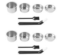 Agwuoetr 2Ensemble Panier Filtrant 51 mm 1/2/4 Tasse pour Porte-Filtre Sans Fond, Compatible avec les Machines à Café, 51 mm