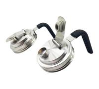 Agwuoetr 2Pc en Acier Inoxydable Large Bouche Jar Flip Prouting Bec Couvercles avec Poignée pour Large Bouche Jars