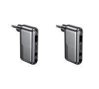 Agwuoetr 2X Adaptateur AUX Bluetooth 5.3 pour Voiture Récepteur Audio sans Musique/Appel Mains Adaptateur AUX 3,5 mm pour Voiture/Stéréo Domestique