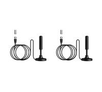 Agwuoetr 2X Antenne TV HDTV-T Antenne TV Numérique à Gain Élevé pour la Réception du Signal Smart TV Intérieur et Extérieur A