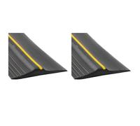 Agwuoetr 2X Bande D'Étanchéité Universelle pour Seuil de Porte de Garage en Caoutchouc Résistant Aux Intempéries (10 Pieds, Noir)