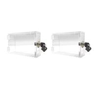 Agwuoetr 2X BoîTe de Verrouillage de Thermostat Universelle avec Couvercle de Thermostat à Clé pour Thermostat Mural Convient Aux Thermostats de 7 X 4,5 Pouces ou Moins