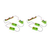 Agwuoetr 2X Bricolage Circuit Électricité Kit D'Apprentissage Physique Éducatifs pour Enfants Expérience STEM Enseignement Pratique Jouet de Capacité