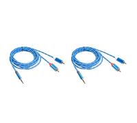 Agwuoetr 2X Câble Jack 3,5 mm Mâle vers 2 Mâle Écouteur Auxiliaire Câble Répartiteur Audio pour Amplificateur Téléphone Casque, 1,8 M