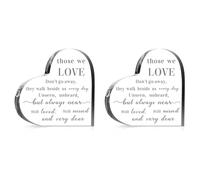 Agwuoetr 2X Cadeaux de Sympathie Cadeaux Commémoratifs de Deuil Acrylique Coeur Condoléances Souvenir Cadeaux pour la Perte d'un Père Bien- Mère