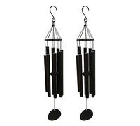 Agwuoetr 2X Carillons éoliens Extérieur Grand Ton Profond 8 Tubes Métalliques Carillons éoliens pour Jardin/Cour/Balcon Déco