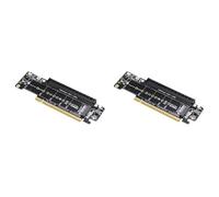 Agwuoetr 2X Carte D'Extension D'Extension PCIE4.0 Split PCIE X16 vers M.2 NVME Carte Adaptateur SSD PCIE X16 vers X8+X4+X4 Quad VROC .2 Port NVMe