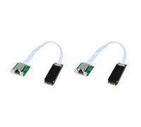 Agwuoetr 2X Carte Réseau M.2 B+M à Port 10GbE Adaptateur Réseau Ethernet RJ45 Carte Réseau pour Serveur de Contrôle Industriel AQC107