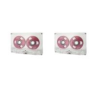 Agwuoetr 2X Cassette Audio Vierge Rétro de Type 50 Minutes, Bande Magnétique Double Face pour L'Enregistrement de Musique