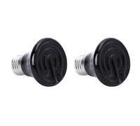 Agwuoetr 2X Chaude 50W E27 Lampe Chauffante pour Animaux de Compagnie Émetteur en Céramique Infrarouge Noir Ampoule de Chaleur Lampe de Reptile Couveuse pour Animaux de Compagnie 220-230V