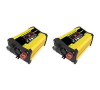 Agwuoetr 2X DC 12V à AC 220V 4000W Car Inverter LED Display Multifonction 2 USB Power Converter Chargeur Adaptateur