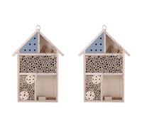 Agwuoetr 2X Insecte en Bois Hôtel Abeille Maison Bois Bug Chambre Hôtel Abri Jardin Décoration Nids Boîte pour Coccinelles Chrysopes Papillon