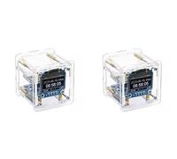 Agwuoetr 2X Kit Électronique DIY ESP8266 Mini Horloge de Prévision Météo Kit WiFi en Réseau avec Écran OLED et Boîtier de Soudage DIY