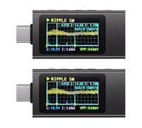 Agwuoetr 2X KWS-X1 Compteur de Puissance Type-C Testeur Multifonction Affichage Numérique Tension CC Ampèremètre Compteur de Puissance pour Outil D'Électricien