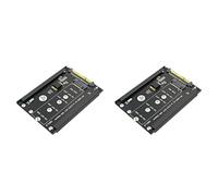 Agwuoetr 2X M.2 NVME Key M SSD vers SFF-8639 U.2 Adaptateur Riser Converter avec Support de Cadre Support 2230 2242 2260 2280 M.2 SSD