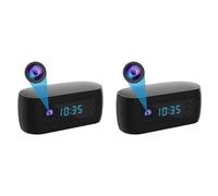 Agwuoetr 2X Mini Caméra WiFi Horloge Full HD 1080P Contrôle sans IR Vision Nocturne Vue Caméscope Surveillance à Domicile Moniteur Caméra
