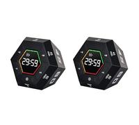 Agwuoetr 2X Minuterie Pomodoro, Minuterie de Productivité, 3, 5, 15, 30, 45, 60 Minutes Préréglées Compte à Rebours Intelligent, Outil de Gestion Du Temps