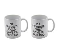 Agwuoetr 2X Mon Enfant PréFéRé M'A Donné Cette Tasse Café DrôLe-Meilleurs Cadeaux NoëL Maman et - IdéE de Cadeau NoëL Gag de Fille, Enfants-Cadeau D'Anniversaire Nouveauté pour Parents