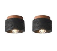 Agwuoetr 2X Plafonnier de Style Japonais Wabi-Sabi E27 à Intensité Variable en Trois Couleurs pour Cuisine, Couloir, Salon, Salle D'Étude, Salon de Thé A
