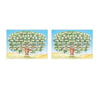 Agwuoetr 2X Tableau d'arbre Généalogique à Remplir Tableau D'Ascendance Vierge à Remplir pour Affiche de Généalogie de 6 Générations, Imprimer d'arbre Généalogique B