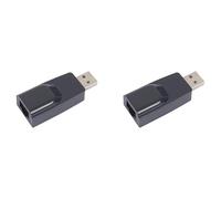 Agwuoetr 2X USB vers RJ45 LAN 100 Mbps USB 2.0 Carte Réseau pour PC Portable de Bureau DVB Set Top Box sans Lecteur Noir