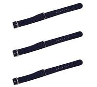 Agwuoetr 3 Pièces 18mm Nylon Bracelet de Montre Cordon de Serrage Bracelet Sangle Montre Bracelet-Bleu Fonce