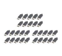 Agwuoetr 30 Pièces Type C Usb3.1 3A Connecteurs USB de Charge Prise Mâle Prise de Queue Bornes Électriques Soudage Bricolage Câble de Données Noir