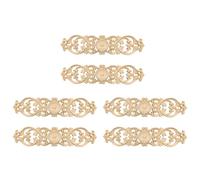 Agwuoetr 3pièces 30Cmx7Cm Stickers Sculpture sur Bois Coin Sculpté Fleur Décoration de Armoire Porte Lit Patch Décoratif Onlay Bois Applique