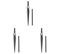 Agwuoetr 3X Alésoir Conique 3-13 mm Alésoir à Queue Hexagonale Cannelé Tenu à la Main Pont En Acier Trou de Broche Chanfrein Outil de Coupe pour Le Travail Du Bois Trépan de Forage