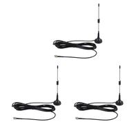 Agwuoetr 3X Antenne GSM 433 MHz 5 Dbi avec Connecteur Mâle SMA et Base Magnétique pour Radio Amateur, avec Câble de 3 Mètres